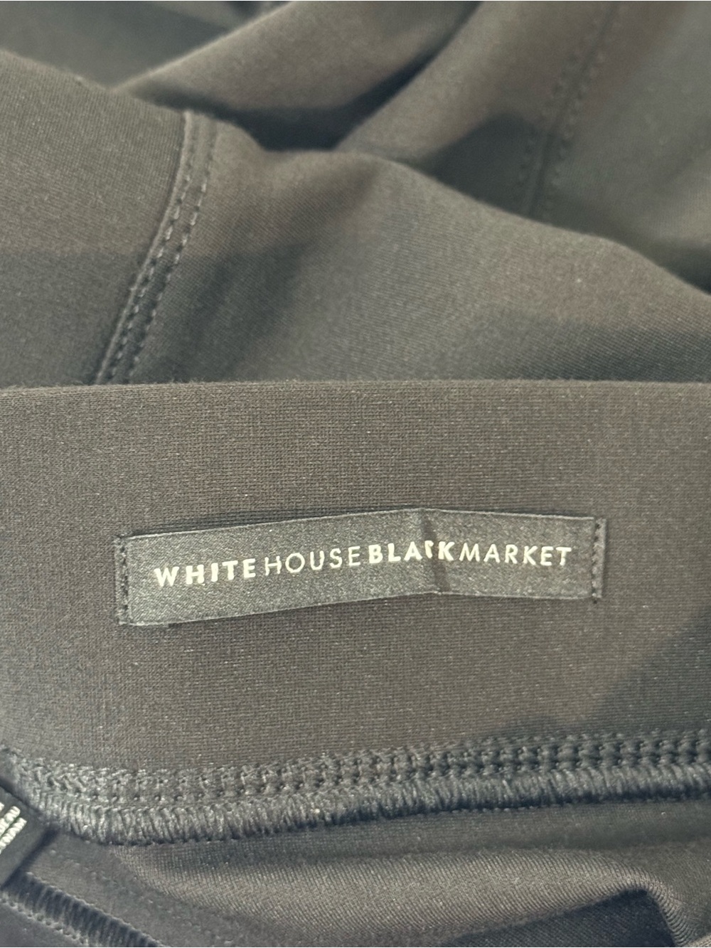White House Black Market Black Ponte The Leggings with Gold Ankle Button Accents - Picture 2 of 16